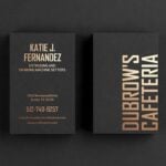 Foil embossed business cards, Gold Foil Business Cards