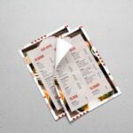 Custom Dine-In Menus | Restaurant Dine-In Menus with Standard Gloss Text-100lb and UV Coating Both Sides and printed Full color front and back | Print Magic