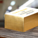 Ultra Thick Painted Edge Business Cards | Metallic Gold Ultra Thick Painted Edge Business Cards | PrintMagic
