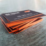 Ultra Thick Painted Edge Business Cards | Metallic Orange Ultra Thick Painted Edge Business Cards | PrintMagic