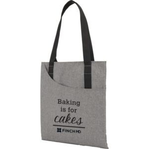 Custom Promotional Products 17 PR10053 1 Graphite GA DECORATED Swoop RPET Convention Tote