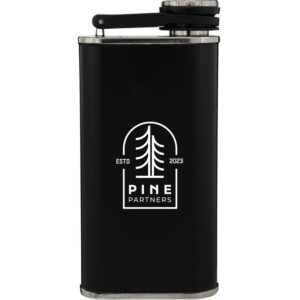 PR10247 1 Black BK DECORATED Stanley Easy Fill Wide Mouth Flask 8oz
