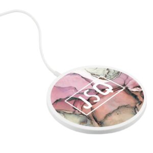 Custom Promotional Products 2 PR10781 1 White WH DECORATED Ultra Thin Wireless Charging Pad