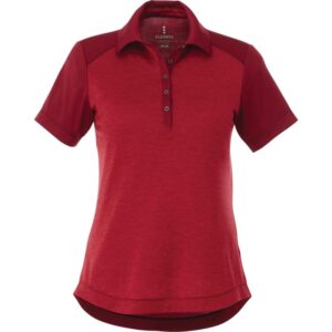 Custom Promotional Products 8 PR10995 1 Vintage Red Heather DECORATED Womens SAGANO Short Sleeve Polo