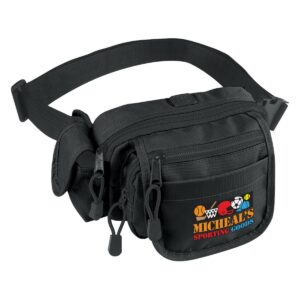 Custom Promotional Products 2 PR11359 1 BLACK WITH BLACK DECORATED All In One Fanny Pack