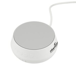 Custom Promotional Products 20 PR12013 1 White WH DECORATED Sound Machine with Qi 15W Wireless Charger