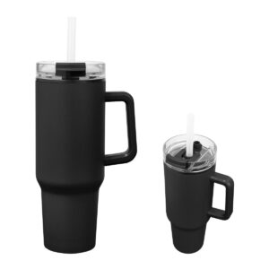 Custom Promotional Products 9 PR12107 1 BLACK DECORATED 40 Oz. Quest Stainless Steel Tumbler