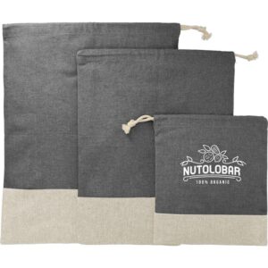 Custom Promotional Products 11 PR12951 1 Black BK DECORATED Split Recycled 3pc Travel Pouch Set