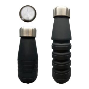 Custom Promotional Products 8 PR13023 1 BLACK DECORATED 16 Oz. Collapsible Swiggy Bottle