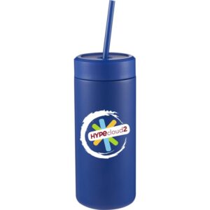 Custom Promotional Products 15 PR13051 1 Blueberry DECORATED Sol Tonal Straw Tumbler 20oz