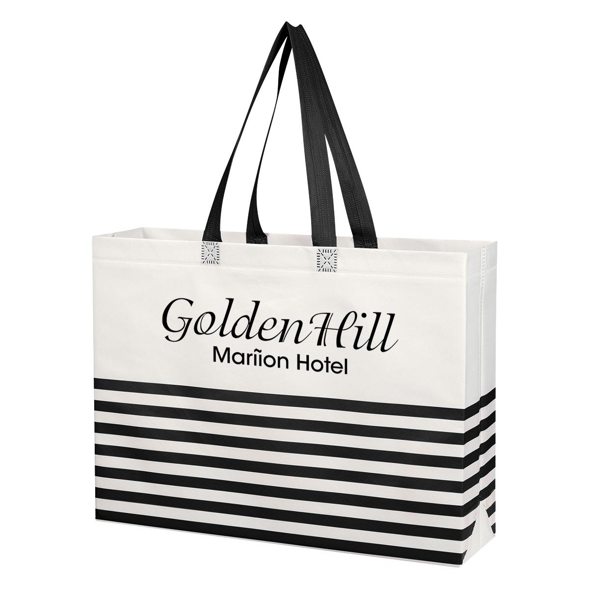PR13693-Non-Woven-Horizontal-Stripe-Tote-Bag.jpg PR13693 Non Woven Horizontal Stripe Tote Bag