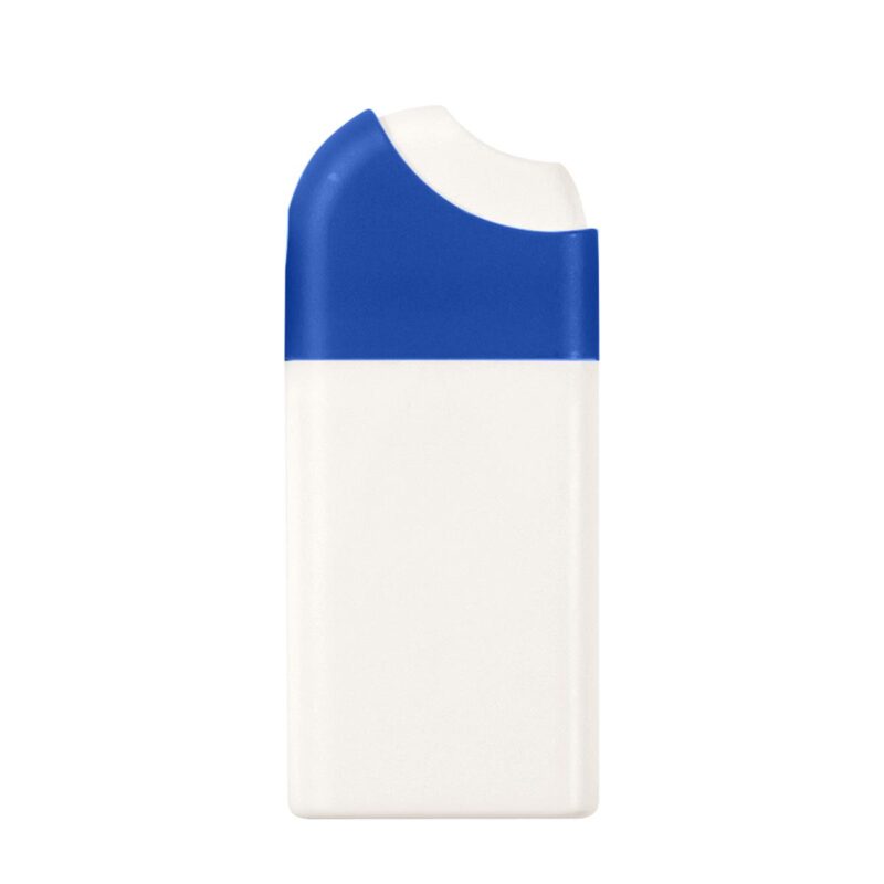 Restaurant Print Essentials 30 PR13933 1 WHITE WITH BLUE DECORATED .67 Oz. Misting Hand Sanitizer Spray