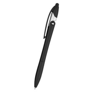 Custom Promotional Products 13 PR14033 1 METALLIC BLACK DECORATED Yoga Stylus Pen And Phone Stand