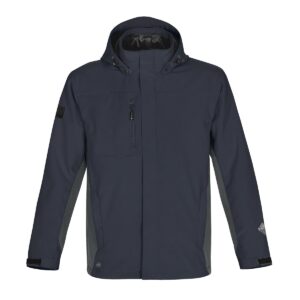 PR14905 2 NAVYGRANITE DECORATED Stormtech Atmosphere Mens 3 In 1 System Jacket
