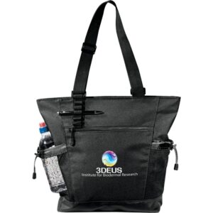 Custom Promotional Products 11 PR14921 1 Black BK DECORATED Urban Passage Zippered Travel Business Tote