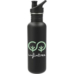 Custom Promotional Products 10 PR15223 1 Black BK DECORATED Klean Kanteen Eco Classic 27oz Sport cap