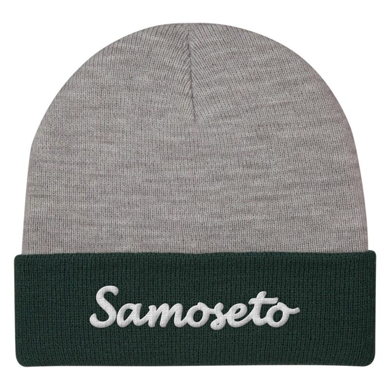PR15951 Two Tone Knit Beanie With Cuff