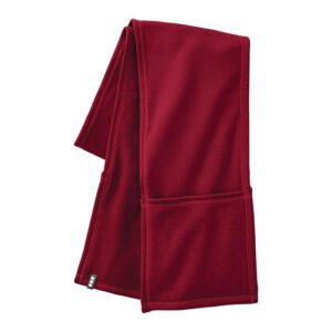 PR16675 1 Vintage Red 369 DECORATED Unisex PARALLEL Knit Scarf