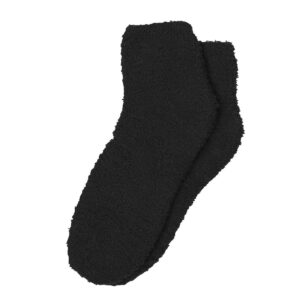 PR17085 1 BLACK DECORATED Fuzzy Socks