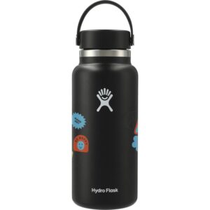 Custom Promotional Products 10 PR17449 1 Black BK DECORATED Hydro Flask Wide Mouth With Flex Cap 32oz