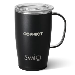 Custom Promotional Products 20 PR18153 1 BLACK DECORATED 18 Oz. Swig Life Stainless Steel Travel Tumbler