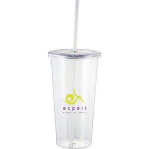 PR19095 1 Clear CL DECORATED Sizzle 24oz Tumbler