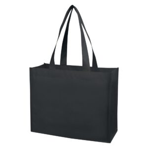 Custom Promotional Products 4 PR19459 1 MATTE BLACK DECORATED Matte Laminated Non Woven Shopper Tote Bag