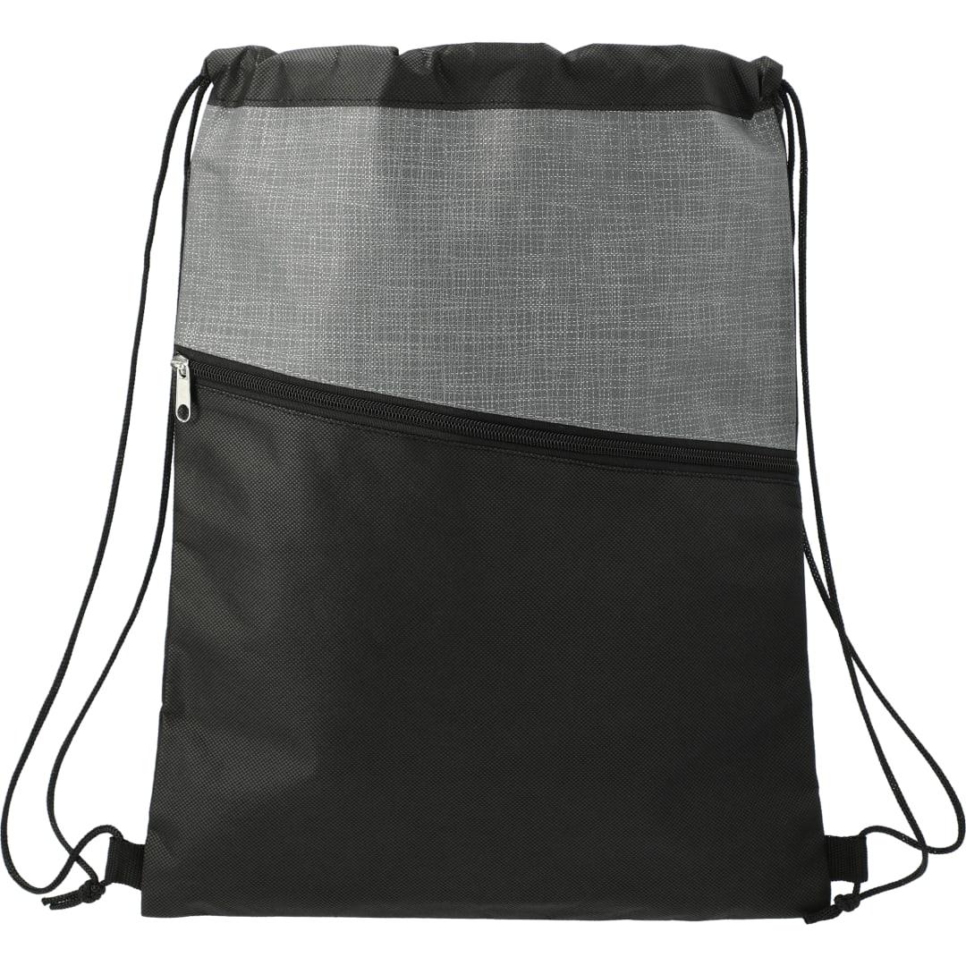 PR19699-Cross-Weave-Zippered-Drawstring-Bag.jpg PR19699 Cross Weave Zippered Drawstring Bag
