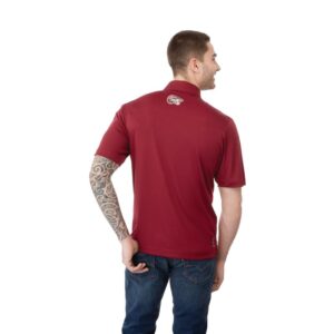 Custom Promotional Products 12 PR19947 1 Vintage Red Heather DECORATED Mens SAGANO Short Sleeve Polo