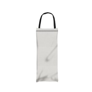 PR20181 1 WHITE DECORATED 6 W X 16 H Polyester Wine Bag