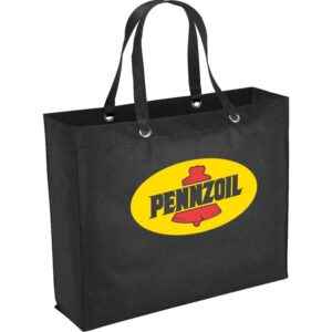 Custom Promotional Products 4 PR20271 1 Black BK DECORATED Oak Non Woven Shopper Tote