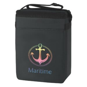 Custom Promotional Products 14 PR20563 1 BLACK DECORATED Budget 12 Pack Kooler