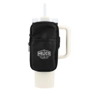Custom Promotional Products 12 PR20825 1 Black BK DECORATED Bottle Buddy Deluxe Water Bottle Pouch