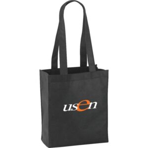 Custom Promotional Products 22 PR21173 1 Black BK DECORATED Mini Elm Non Woven Gift Tote