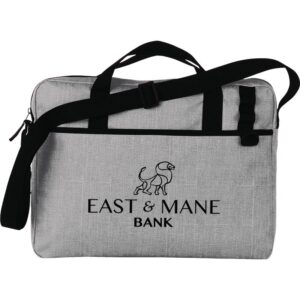 PR21187 1 Light Graphite GA DECORATED Heather Briefcase