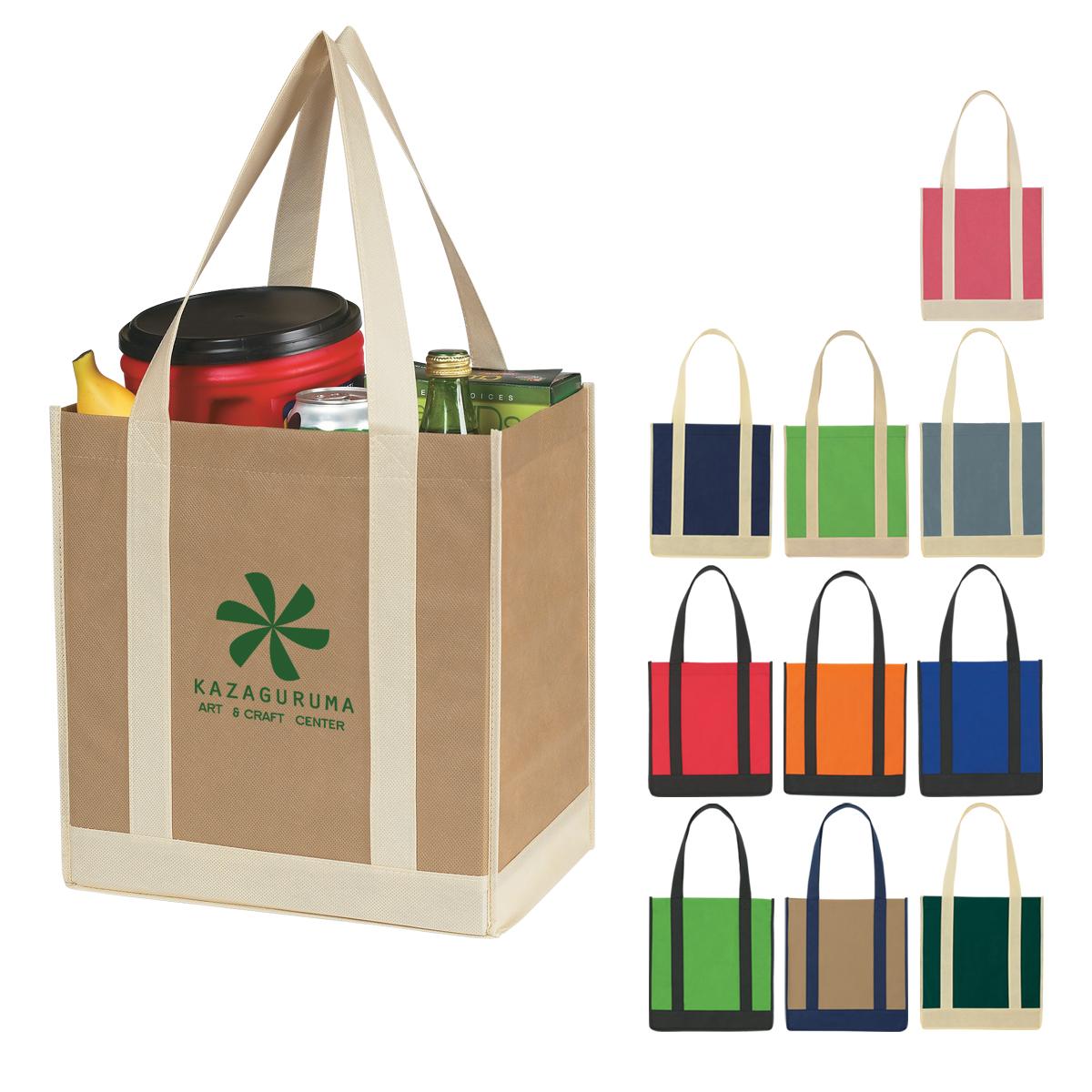 PR21515-Non-Woven-Two-Tone-Shopper-Tote-Bag.jpg PR21515 Non Woven Two Tone Shopper Tote Bag