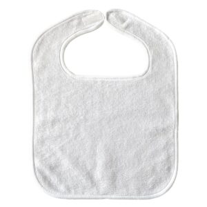 PR21543 1 WHITE DECORATED Baby Bib
