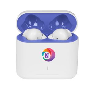 Custom Promotional Products 23 PR21595 2 WHITE WITH BLUE DECORATED Sound Zone TWS ANC Earbuds Set
