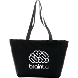 Custom Promotional Products 17 PR21697 1 Black BK DECORATED Essential Zip Convention Tote
