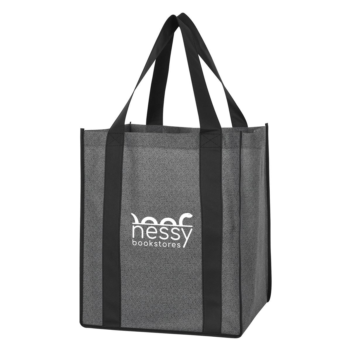 PR22029-Heathered-Non-Woven-Shopper-Tote-Bag.jpg PR22029 Heathered Non Woven Shopper Tote Bag