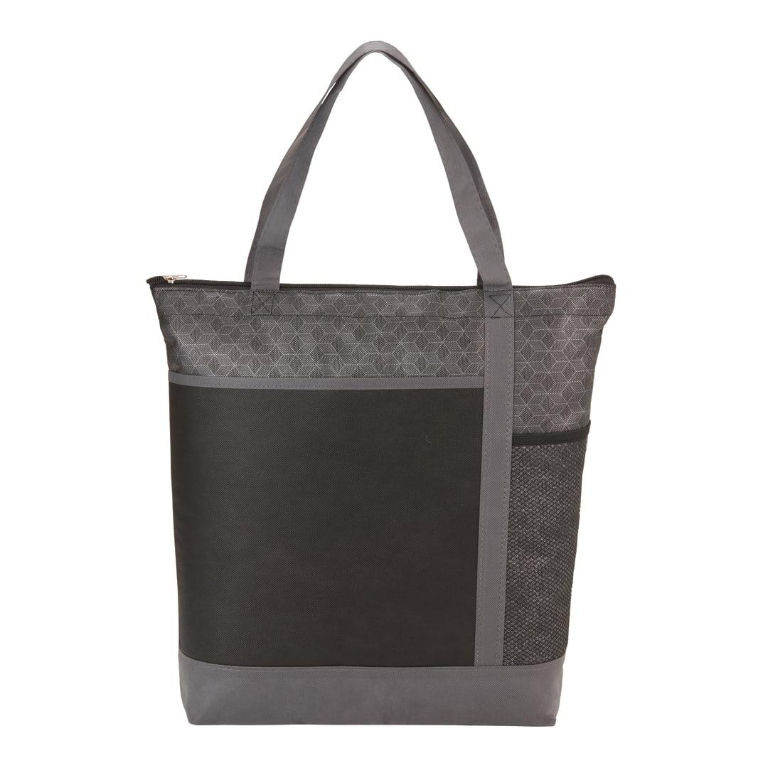 PR22897-Chrome-Non-Woven-Zipper-Convention-Tote.jpg PR22897 Chrome Non Woven Zipper Convention Tote
