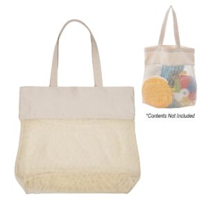 Custom Promotional Products 6 PR23415 1 NATURAL DECORATED Carlisle Cotton Mesh Tote Bag