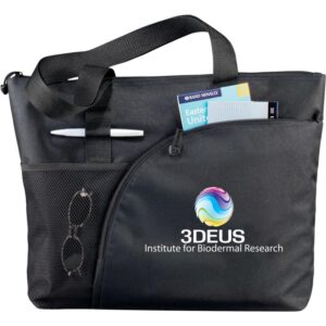 Custom Promotional Products 18 PR23551 1 Black BK DECORATED Excel Sport Zippered Utility Business Tote