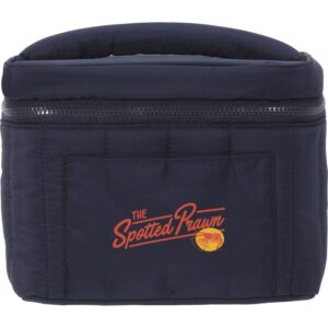 PR24059 1 Navy NY DECORATED Puffer Recycled 9 Can Lunch Cooler