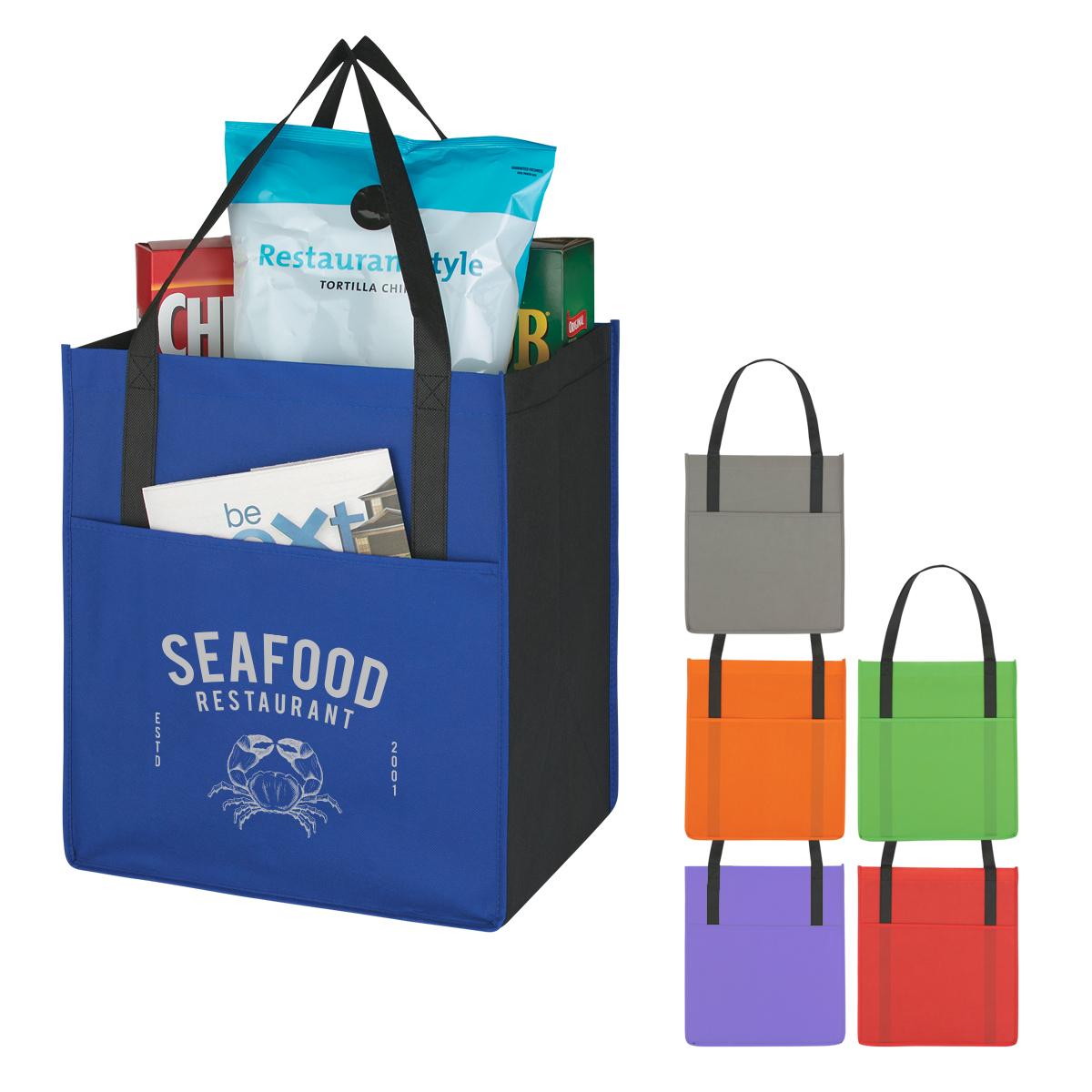 PR24097-Non-Woven-Shoppers-Pocket-Tote-Bag.jpg PR24097 Non Woven Shoppers Pocket Tote Bag