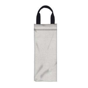 Custom Promotional Products 2 PR24149 1 WHITE DECORATED 6 W X 16 H Canvas Wine Bag