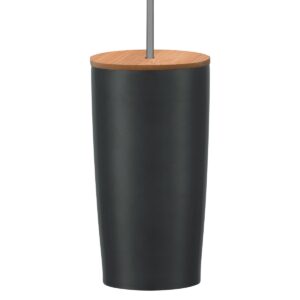 Custom Promotional Products 17 PR24157 1 MATTE BLACK DECORATED 20 Oz. Himalayan Tumbler With Bamboo Lid
