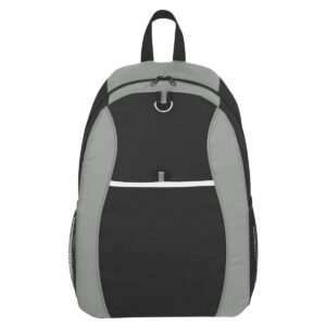 PR24239 1 GRAY WITH BLACK DECORATED Sport Backpack