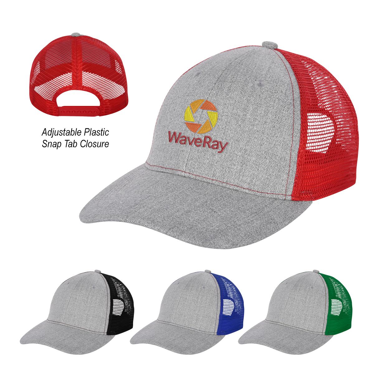 PR24287-Hayden-Heathered-Mesh-Back-Cap.jpg PR24287 Hayden Heathered Mesh Back Cap