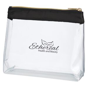 PR24303 Sadie Satin Clear Cosmetic Bag